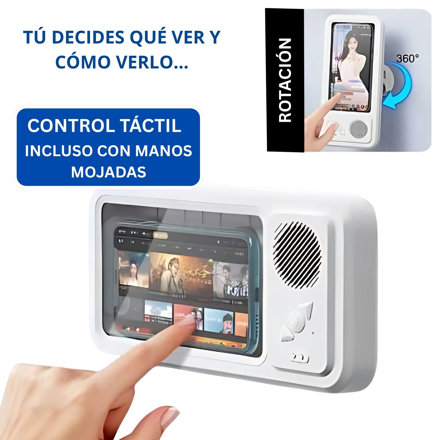 QUASONIC™ Altavoz de Ducha Táctil